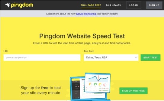 Screenshot des Page Speed Tests von Pingdom